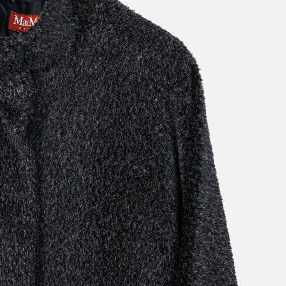 Max Mara Studio Grey Alpaca Coat - Picture 5 of 10